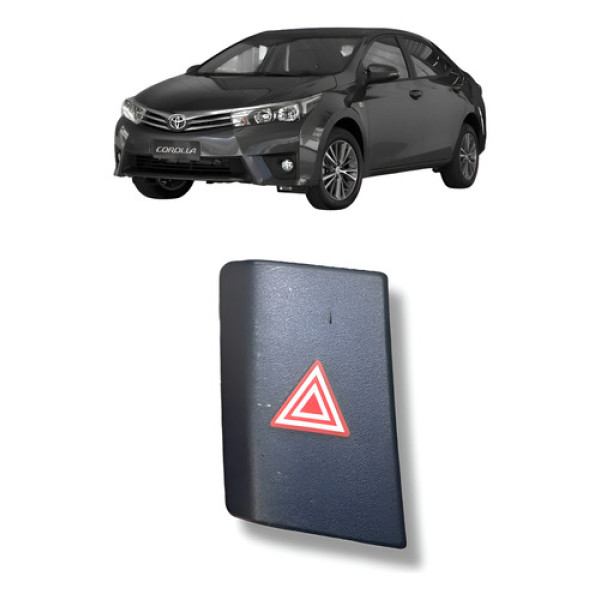 Botão Pisca Alerta Toyota Corolla 2015 A 2017 Preto