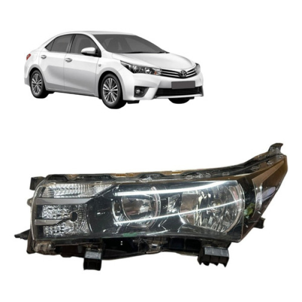 Lente Farol Toyota Corolla Xei Esquerdo 2015   A 2017