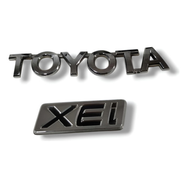 Kit Emblema Toyota Corolla Xei 2015 A 2019 Prateado