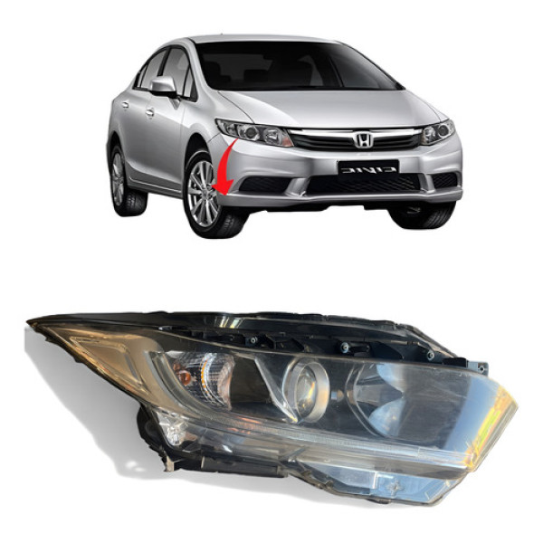 Farol Direito Honda Civic 2017 A 2020