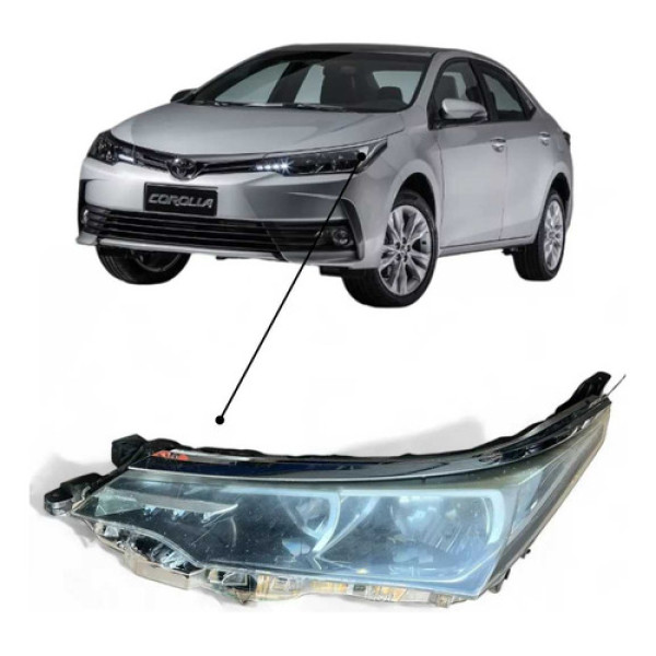 Farol Esquerdo Toyota Corolla 2017 A 2019 Esquerdo/motorista