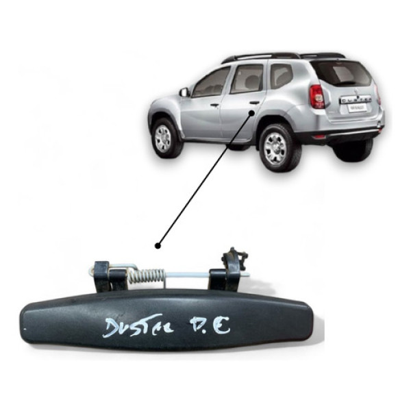 Maçaneta Externa Dianteiro Esquerdo Duster 2011 A 2019 Preto Dianteira