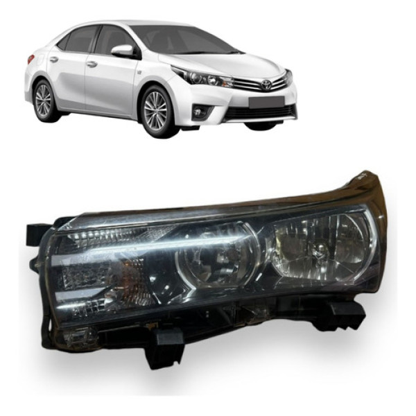 Lente Farol Corolla Xei Esquerdo 2015 A 2017  Avaria 