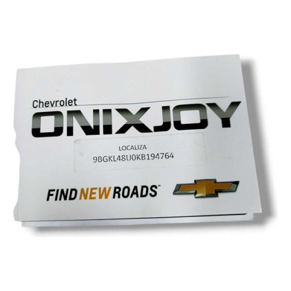 Manual Proprietário Chevrolet Onix Joy 2016 A 2020