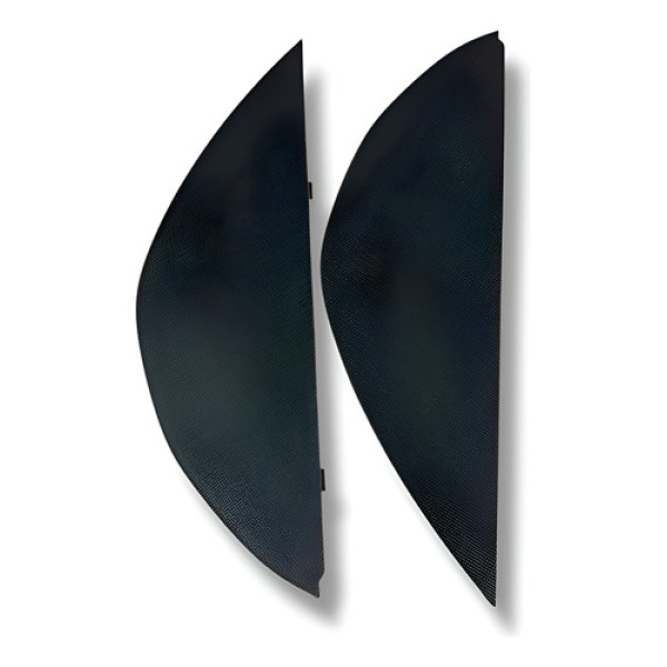 Par Moldura Lateral Painel Fiat Strada 2020 A 2025 Preto Não Possui