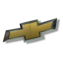 Emblema Dianteiro Chevrolet Onix Prisma  Cromado Com Dourado