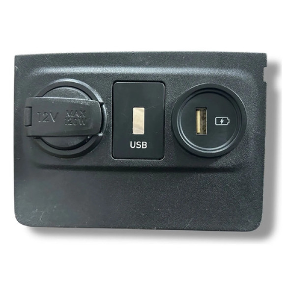 Moldura Tomada Usb 12v Hyundai Hb20 2019 Preto