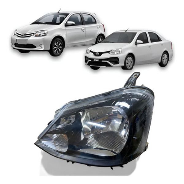 Farol Toyota Etios 2015 Lado Esquerdo Com Avaria