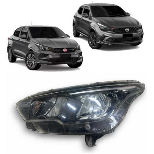 Farol Esquerdo Fiat Argo 2018 A 2023 Esquerdo